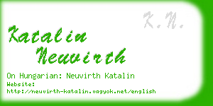 katalin neuvirth business card